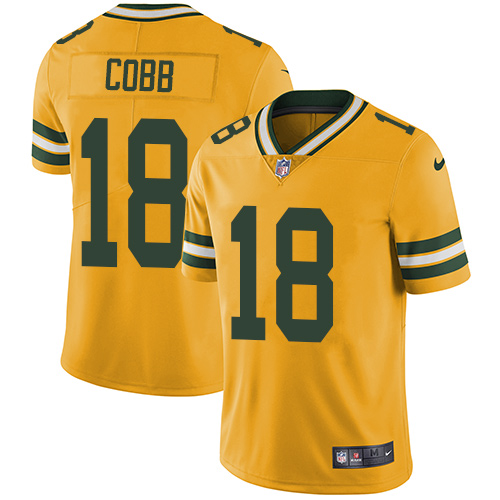 Nike Packers #18 Randall Cobb Yellow Men's Stitched NFL Limited Rush Jersey